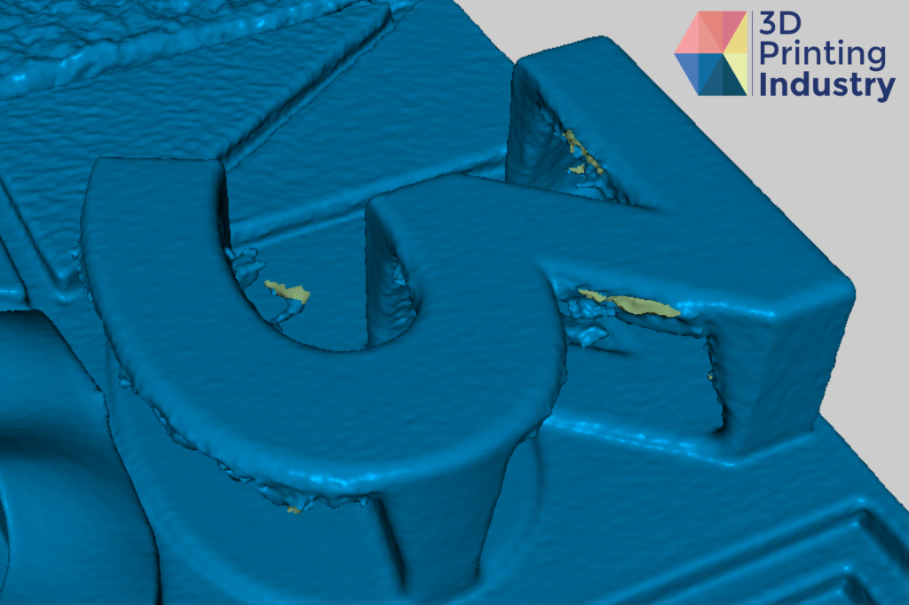3D scanned geometries on the 3DPI torture tile. Images by 3D Printing Industry.