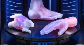 Anatomical models 3D printed on the new J5 Digital Anatomy 3D printer from Stratasys. Photo via Stratasys.