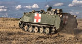 M113 armored personnel carrier. Photo via SSG Michael Hunnisett, Montana Army National Guard XCTC Training.