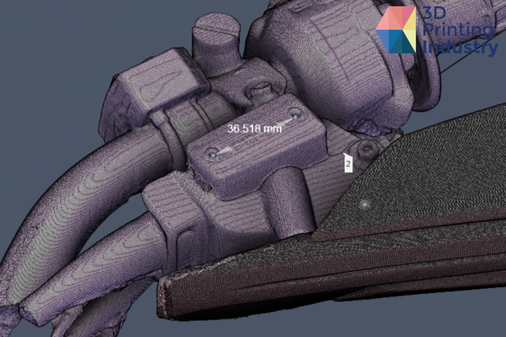 Motorcycle handlebar assembly scans and measurements. Photos and images by 3D Printing Industry.