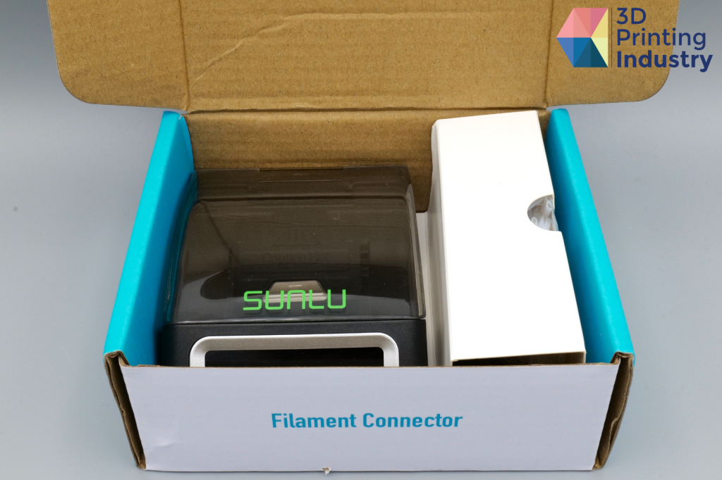 Sunlu filament connector packaging and box contents. Photos by 3D Printing Industry.