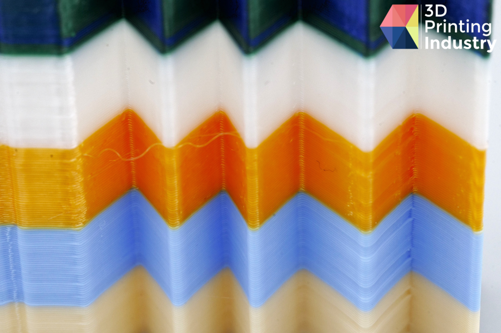 Surface finish of fused PLA test. Photos by 3D Printing Industry.