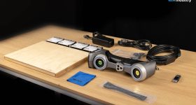 The HandySCAN 3D 700|Elite and included accessories. Photo by 3D Printing Industry.